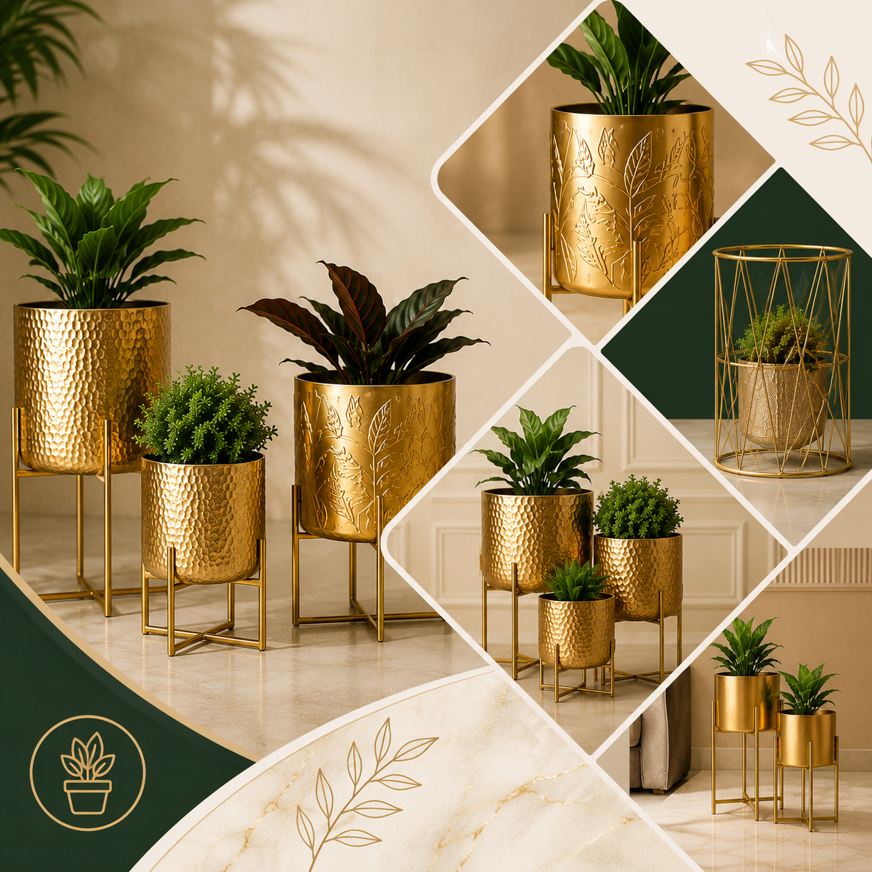 Maaz Trend Kart Metal Planters